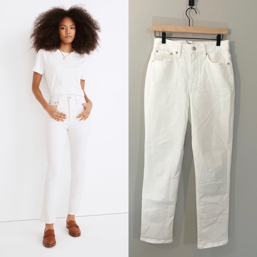 NWT Madewell The High-Rise Perfect Vintage Jean in Tile White, nd501, NE027
